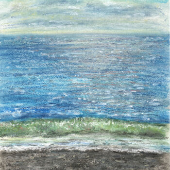 Tekening getiteld "Sea №31(Pastel)" door Elena Petrova, Origineel Kunstwerk, Pastel