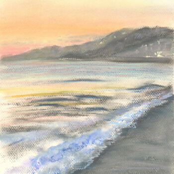 Dessin intitulée "Sea №36(Pastel)" par Elena Petrova, Œuvre d'art originale, Pastel