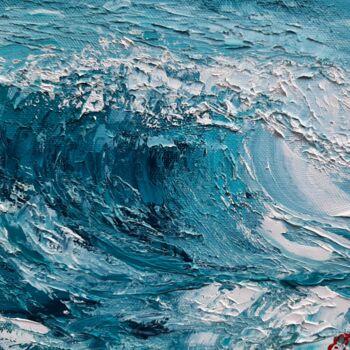 Картина под названием "Aegean wave №2" - Elena Petrova, Подлинное произведение искусства, Масло