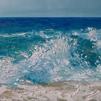 Painting titled "Frost wave №4" by Elena Petrova, Original Artwork, Oil