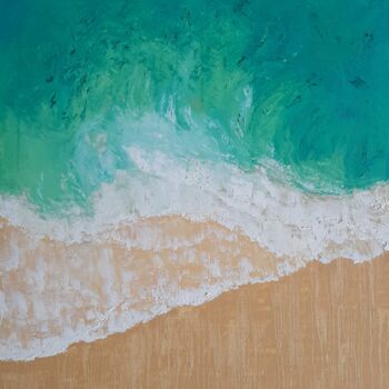 Ζωγραφική με τίτλο "Pacific ocean №2" από Elena Petrova, Αυθεντικά έργα τέχνης, Λάδι