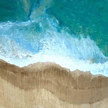 Картина под названием "Uncharted ocean №6" - Elena Petrova, Подлинное произведение искусства, Масло