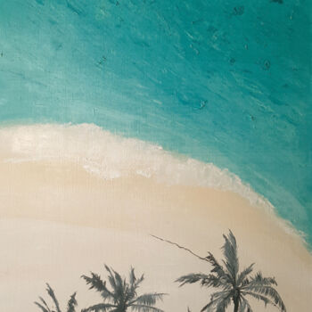 Pittura intitolato "Palm Trees №1" da Elena Petrova, Opera d'arte originale, Olio
