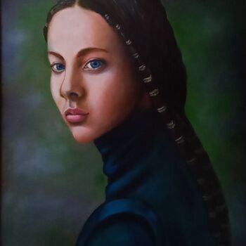 Malerei mit dem Titel "Portrait of a stran…" von Elena Pimenova, Original-Kunstwerk, Öl
