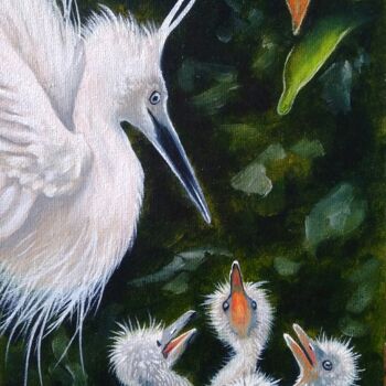 "Egret's nest." başlıklı Tablo Елена Пименова tarafından, Orijinal sanat, Petrol