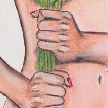 绘画 标题为“Sexy nude girl hold…” 由Elena Polak, 原创艺术品, 粉彩