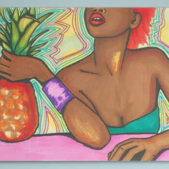 Digital Arts titled "Sexy african woman…" by Elena Polak, Original Artwork, 2D Digital Work