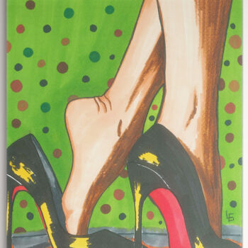 Artes digitais intitulada "Sexy legs and high…" por Elena Polak, Obras de arte originais, Trabalho Digital 2D