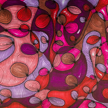 Рисунок под названием "Large abstract flor…" - Elena Polak, Подлинное произведение искусства, 2D Цифровая Работа