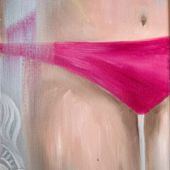 Картина под названием "Naughty girl - sexy…" - Elena Polak, Подлинное произведение искусства, Масло Установлен на Деревянная…