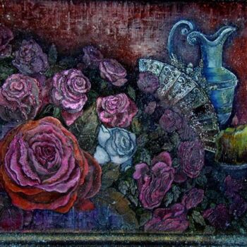 Painting titled "roze" by Elena Potiomkina, Original Artwork