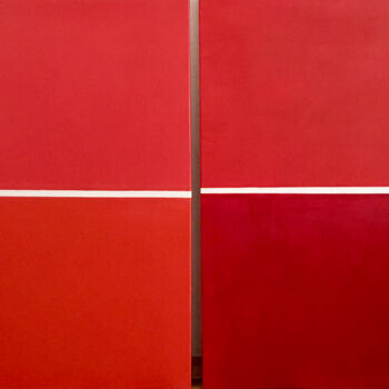 Pintura intitulada "Shades of red" por Elena R, Obras de arte originais, Acrílico