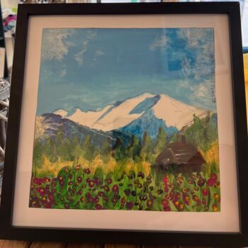 Painting titled "Mont-Blanc" by Eléna Rainaud, Original Artwork, Acrylic