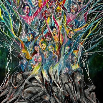 Картина под названием "«Возрождение»" - Elena Sagdeyeva, Подлинное произведение искусства, Масло