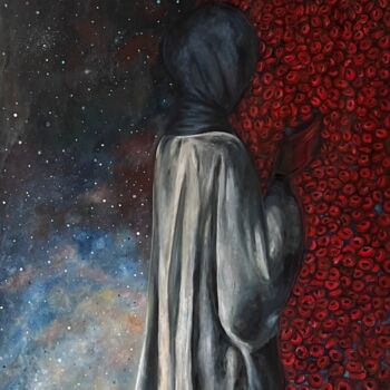 Картина под названием "«Молящаяся»" - Elena Sagdeyeva, Подлинное произведение искусства, Масло