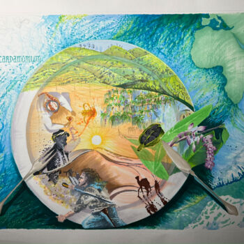 Рисунок под названием "Cardamomo" - Elena Semina, Подлинное произведение искусства, Маркер