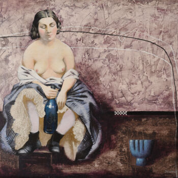 Pittura intitolato "In interior" da Elena Shichko, Opera d'arte originale, Acrilico