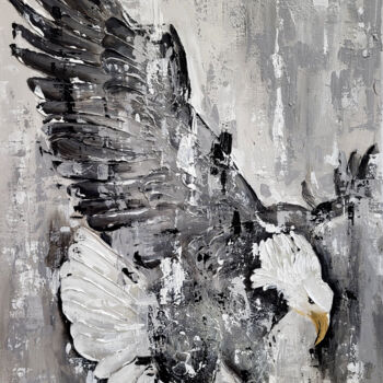 Картина под названием "Орел" - Елена Смилевец, Подлинное произведение искусства, Акрил Установлен на Деревянная рама для нос…