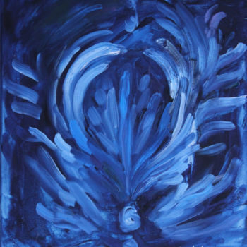 Painting titled "blue" by The Color Of Life, Original Artwork, Oil