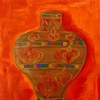 Painting titled "Antique vase" by Elena Suprema, Original Artwork, Acrylic