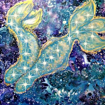 Картина под названием "Zodiac Star Sign -…" - Elena Titenko (LeTi), Подлинное произведение искусства, Акрил Установлен на Де…