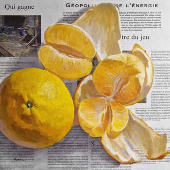 Картина под названием "Orangen" - Elena Tronina, Подлинное произведение искусства, Масло