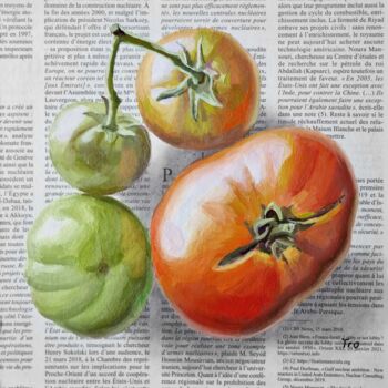 Pittura intitolato "Tomaten 2" da Elena Tronina, Opera d'arte originale, Olio