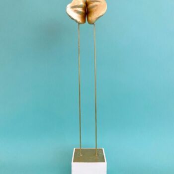 Sculptuur getiteld "Sculpture We Gold 3…" door Elena Troyanskaya, Origineel Kunstwerk, Gips