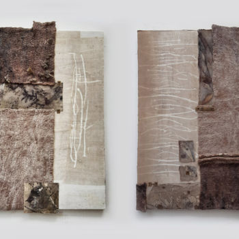 Art textile intitulée "Poverty and appease…" par Elena Tzirulnik, Œuvre d'art originale, Patchwork Monté sur Châssis en bois