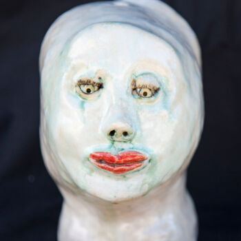 Sculpture titled "Miss Marina" by Elena Uljancic, Original Artwork, Ceramics