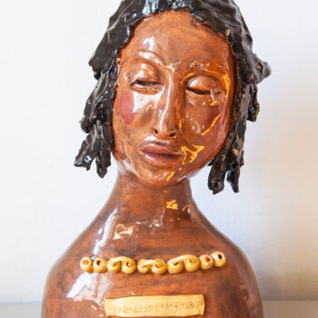 Sculpture titled "Ghita" by Elena Uljancic, Original Artwork, Ceramics