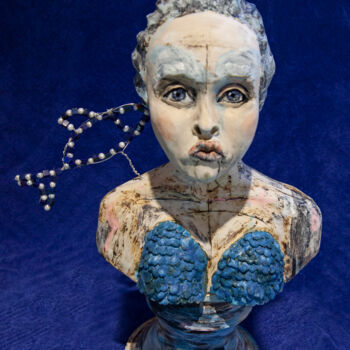 Sculptuur getiteld "The mermaid" door Elena Uljancic, Origineel Kunstwerk, Keramiek