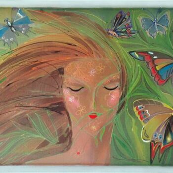 Painting titled "Spring" by Elena Zimovets, Original Artwork, Acrylic