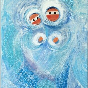 Painting titled "Winter Time" by Elena Zimovets, Original Artwork, Acrylic