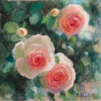 图画 标题为“Garden roses” 由Elena Mikhailova, 原创艺术品, 水彩