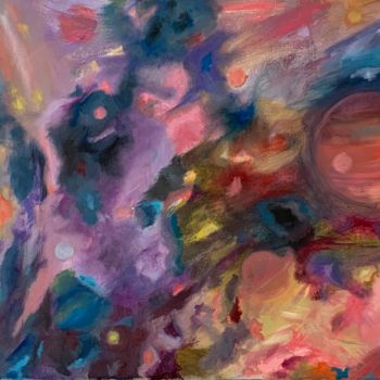 Painting titled "Somewhere in Space" by Elena Artemyeva Pulino, Original Artwork, Oil