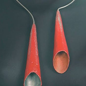 Sculpture titled "collier nastro rosso" by Bonuel  *  Elena Bonuglia, Original Artwork, Other