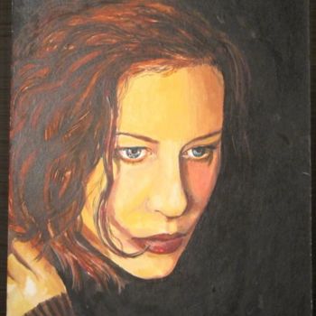 Painting titled "Viso" by Elena Centonze, Original Artwork