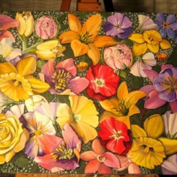 Pittura intitolato "Primavera" da Elena Centonze, Opera d'arte originale
