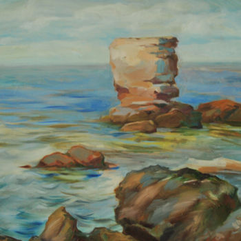 Painting titled ""Stone"" by Elena Chmel, Original Artwork, Oil