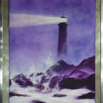 Peinture intitulée "Lighthouse - Φάρος…" par Elena Dimopoulos, Œuvre d'art originale
