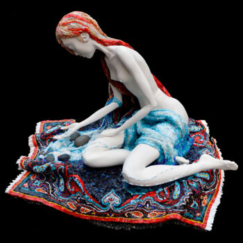 Skulptur mit dem Titel "Stream" von Elena Kirillova, Original-Kunstwerk, Mosaik
