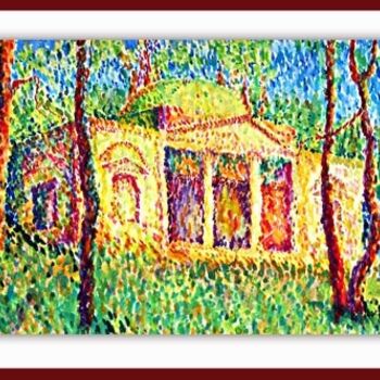 Painting titled "A spring the Pavili…" by Elena Martém, Original Artwork, Oil