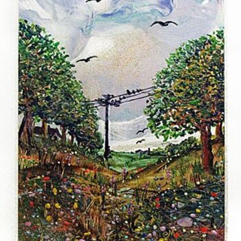 Painting titled "- summer landscahe…" by Elena Martém, Original Artwork, Other
