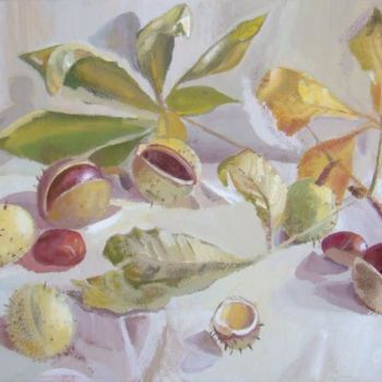 Malarstwo zatytułowany „Autumn still life” autorstwa Elena Oleniuc, Oryginalna praca, Olej