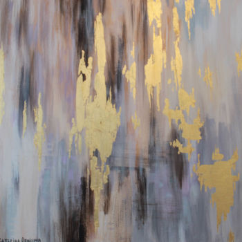 Pintura intitulada "Golden rain" por Elena Resh, Obras de arte originais, Acrílico