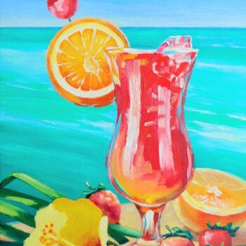 Картина под названием "Summer Vibes" - Елена Серго, Подлинное произведение искусства, Масло
