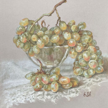 Картина под названием "Fruit Still Life Pa…" - Elena Sharapova, Подлинное произведение искусства, Пастель
