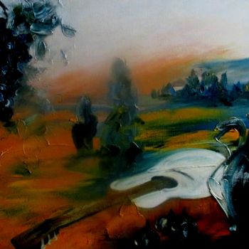 Pittura intitolato "Soirée d'été" da Elena Bratusiova Slavnina, Opera d'arte originale, Olio Montato su Telaio per barella i…