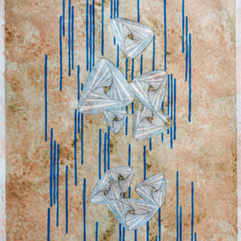Peinture intitulée "G-art, S007-05-10" par Elena Soroka, Œuvre d'art originale, Aquarelle